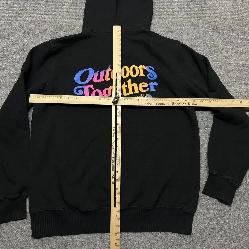 The North Face Hoodie Mens Medium Black Fleece Pullover Outdoors Together
